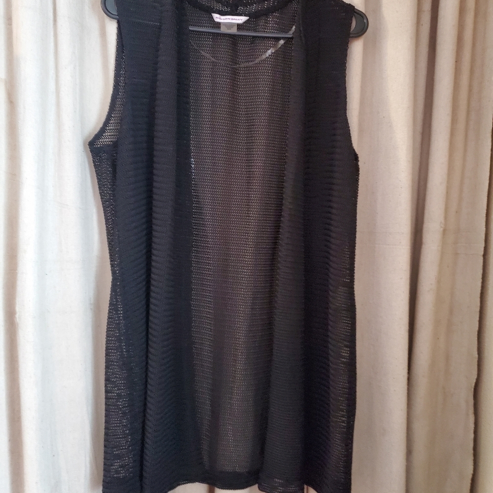 Allison Daley Black Sheer Cardigan
